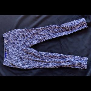 Blue geometric pants